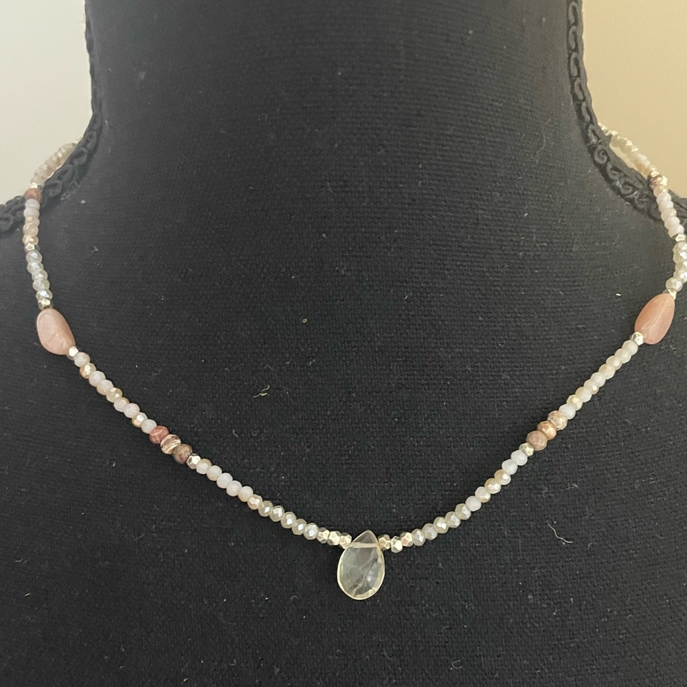Lucky Brand Pearl and Pink Beaded Necklace